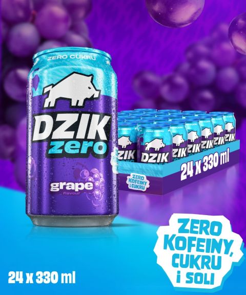 DZIK® ZERO GRAPE 330ml