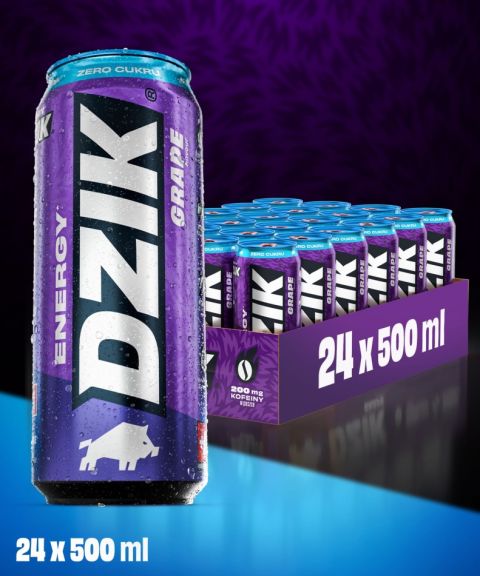 DZIK® ENERGY GRAPE 500ml