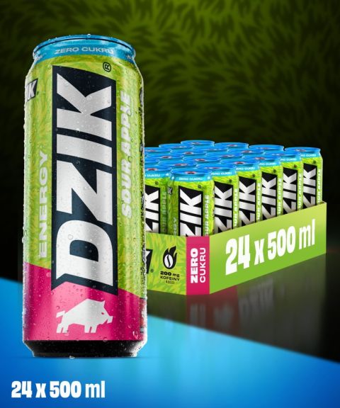 DZIK® ENERGY SOUR APPLE 500ml